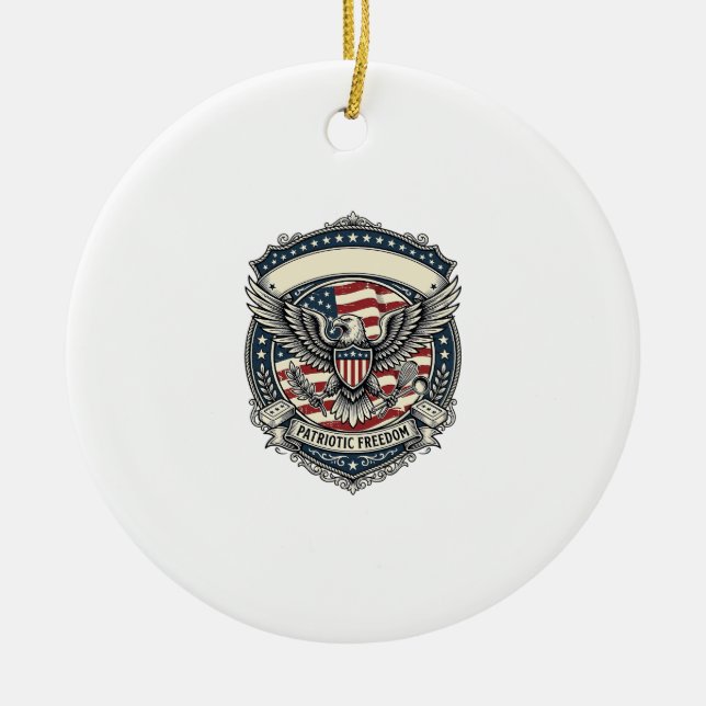 Patriotic Soap Maker  Ceramic Tree Decoration (Front)