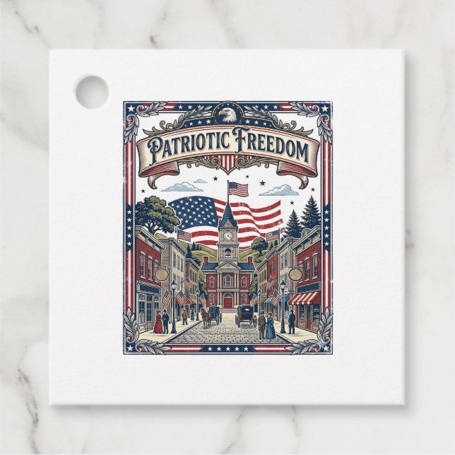 Patriotic Soap Maker Favour Tags (Front)