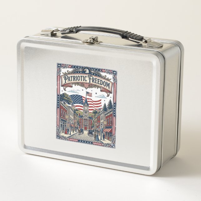 Patriotic Soap Maker Metal Lunch Box (Front)