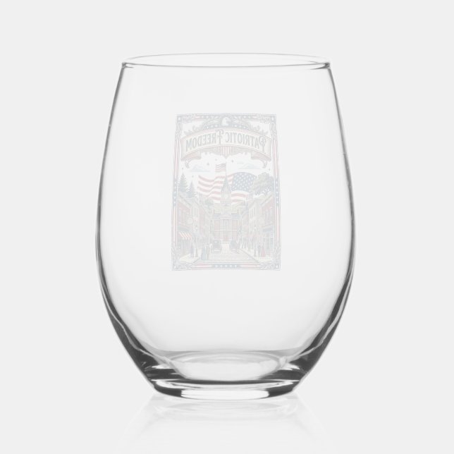 Patriotic Soap Maker Stemless Wine Glass (Front)
