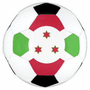Patriotic Soccer Ball with Burundi Flag