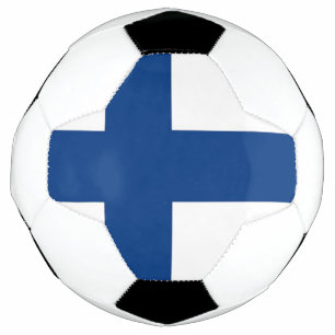 Patriotic Soccer Ball with Finland Flag
