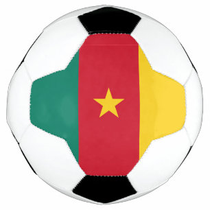 Patriotic Soccer Ball with Flag of Cameroon