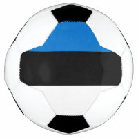 Patriotic Soccer Ball with Flag of Estonia