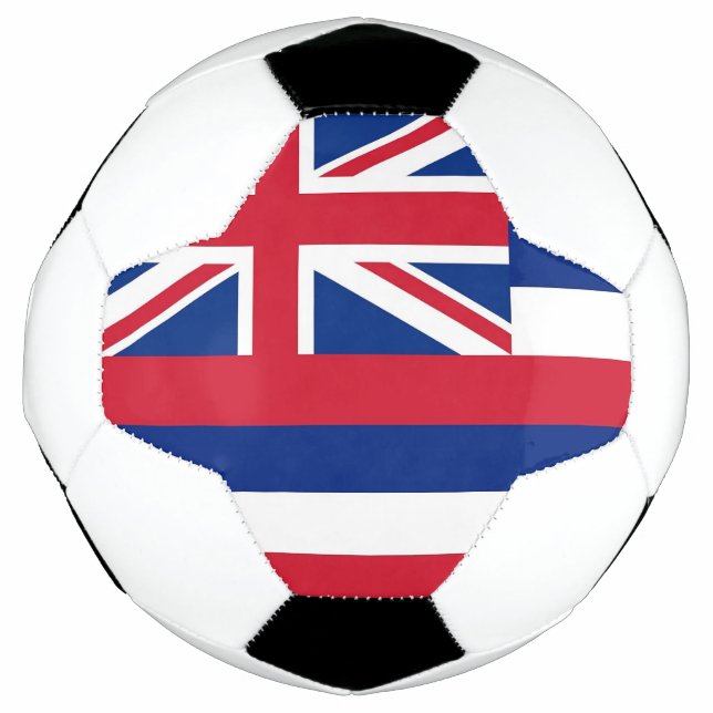 Patriotic Soccer Ball with Flag of Hawaii, USA (Front)