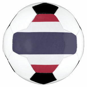 Patriotic Soccer Ball with Flag of Thailand