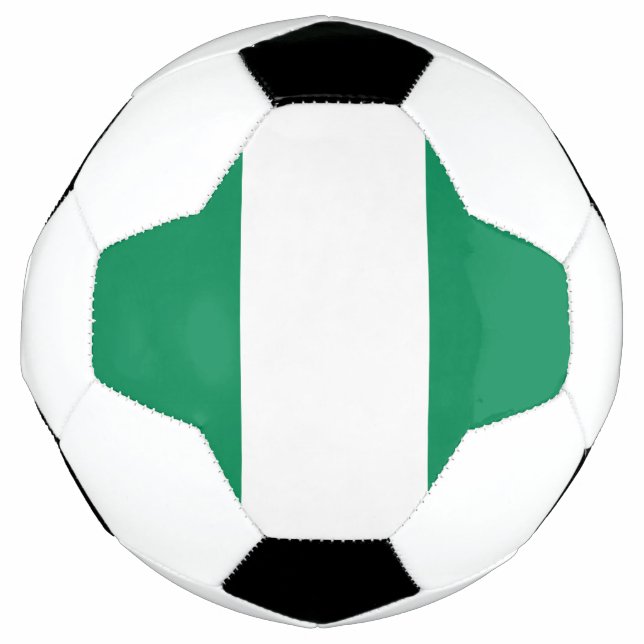 Patriotic Soccer Ball with Nigeria Flag (Front)