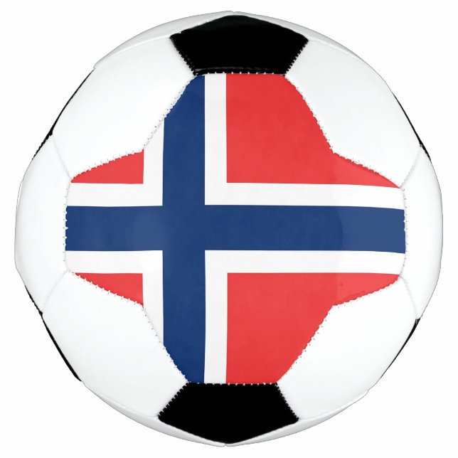 Patriotic Soccer Ball with Norway Flag (Front)