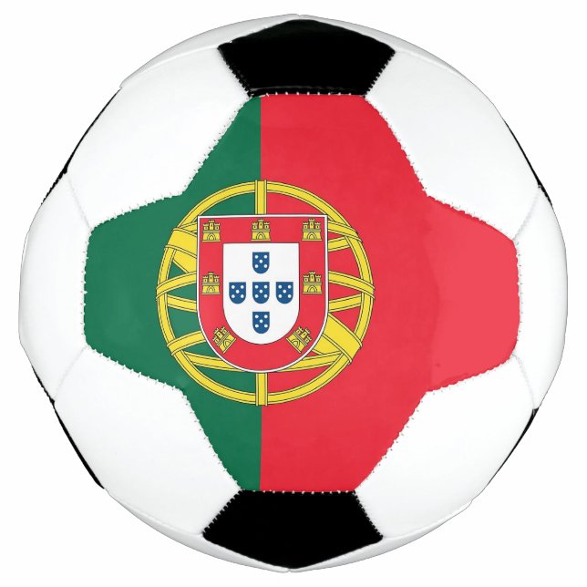 Patriotic Soccer Ball with Portugal Flag (Front)