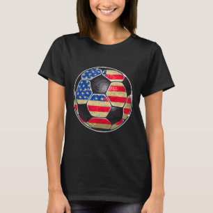 Patriotic Soccer Ll Usa Flag T-Shirt