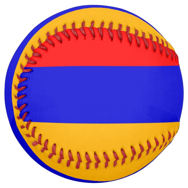 Patriotic Softball with flag of Armenia (Front Left)