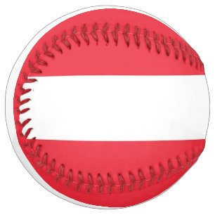 Patriotic Softball with flag of Austria