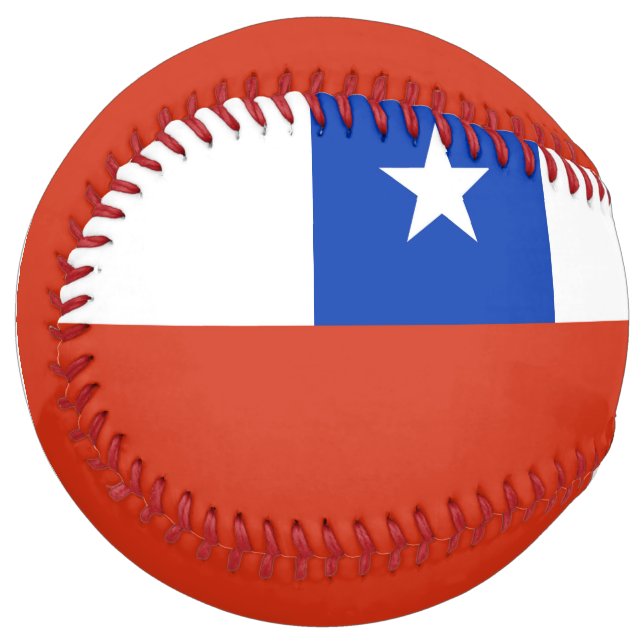 Patriotic Softball with flag of Chile (Front Left)