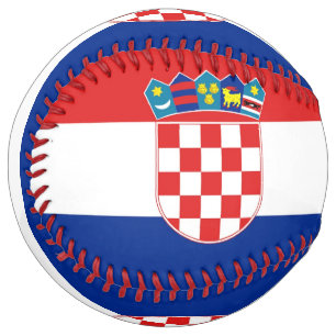 Patriotic Softball with flag of Croatia
