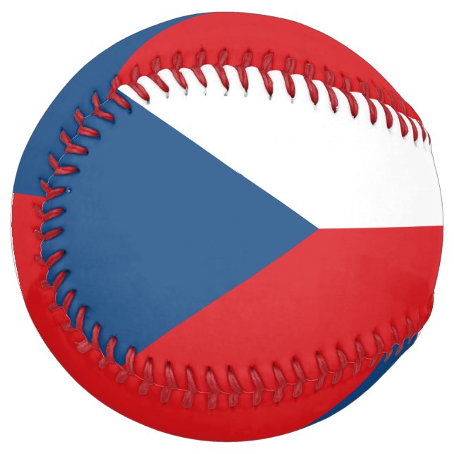 Patriotic Softball with flag of Czechia (Front Left)