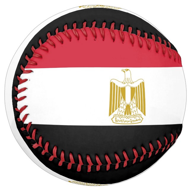 Patriotic Softball with flag of Egypt (Front Left)