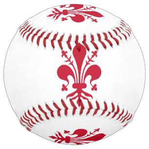 Patriotic Softball with flag of Florence. Italy