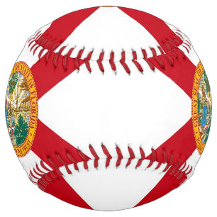 Patriotic Softball with flag of Florida, USA