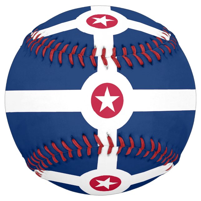 Patriotic Softball with flag of Indianapolis, USA (Front)