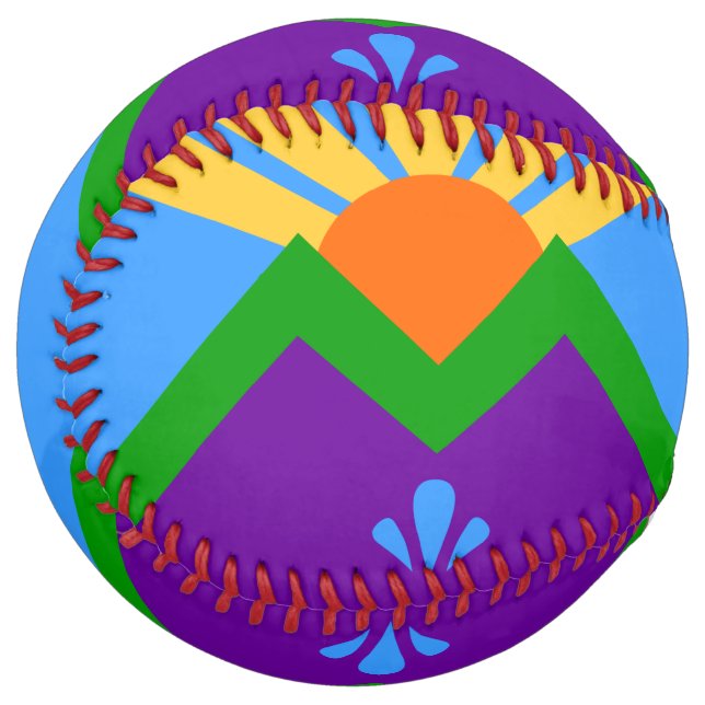 Patriotic Softball with flag of Manitou Springs (Front Left)