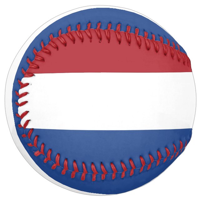Patriotic Softball with flag of Netherlands (Front Left)