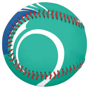 Patriotic Softball with flag of Ottawa, Canada