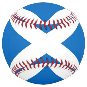 Patriotic Softball with flag of Scotland