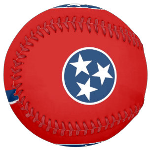 Patriotic Softball with flag of Tennessee USA