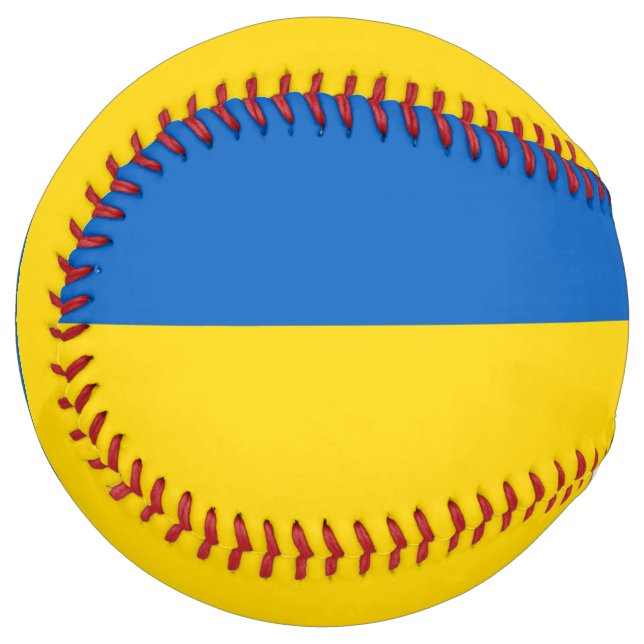 Patriotic Softball with flag of Ukraine (Front Left)