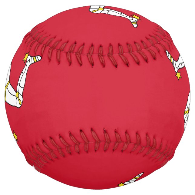 Patriotic Softball with Isle of Man flag (Front)