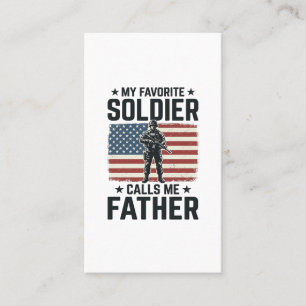 Patriotic Soldier Father Vintage Vector Shirt Desi Business Card