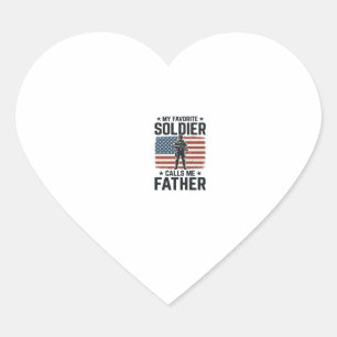 Patriotic Soldier Father Vintage Vector Shirt Desi Heart Sticker
