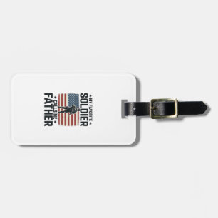 Patriotic Soldier Father Vintage Vector Shirt Desi Luggage Tag