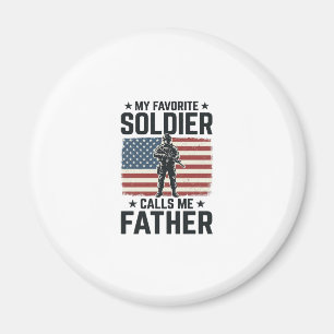 Patriotic Soldier Father Vintage Vector Shirt Desi Magnet
