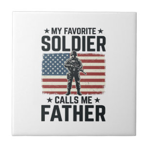 Patriotic Soldier Father Vintage Vector Shirt Desi Tile
