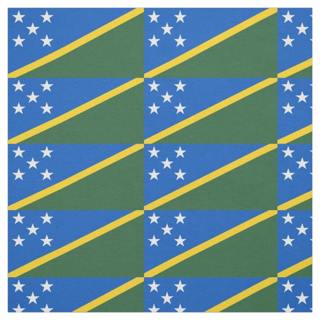 Patriotic Solomon Islands Flag Fabric (Swatch)