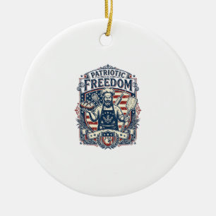 Patriotic Sourdough Baker Ceramic Tree Decoration