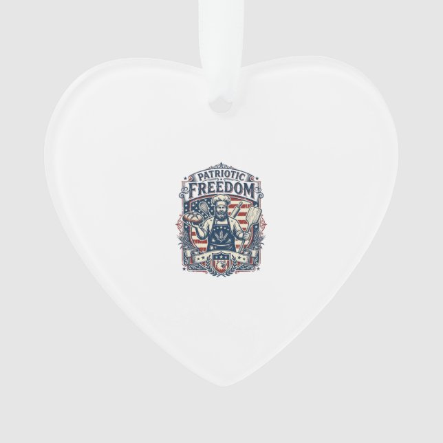 Patriotic Sourdough Baker Ornament (Front)