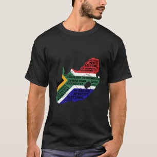 Patriotic South Africa Food Map Africans T-Shirt