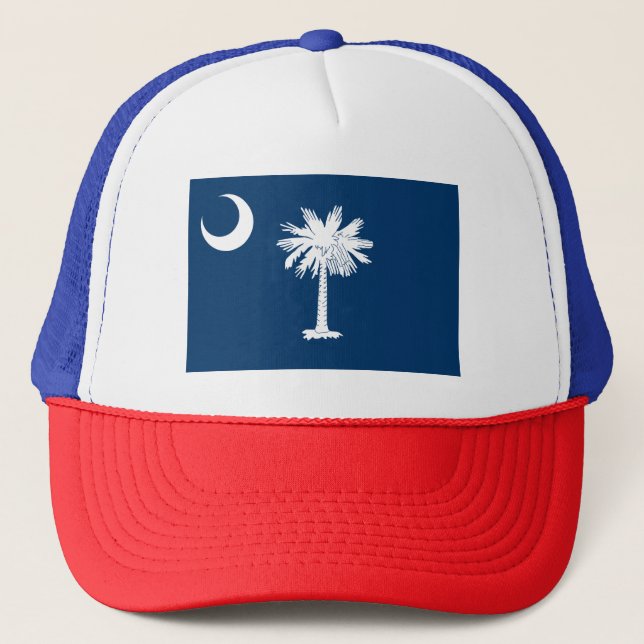 Patriotic South Carolina State Flag Trucker Hat (Front)