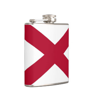Patriotic, special flask with Flag of Alabama