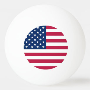 Patriotic, special ping pong ball with Flag of USA