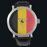 Patriotic, special watch with Flag of Belgium<br><div class="desc">Add a touch of Belgian pride to your accessory collection with our exclusive hand watch featuring the flag of Belgium! Crafted with meticulous attention to detail, this hand watch is more than just a timekeeping device; it’s a celebration of Belgium’s rich heritage and cultural pride. The elegant design prominently showcases...</div>