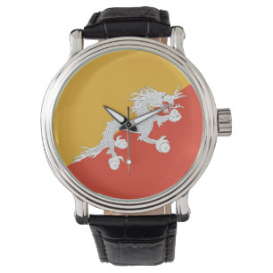 Patriotic, special watch with Flag of Bhutan