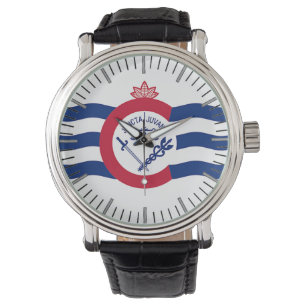 Patriotic, special watch with Flag of Cincinnati