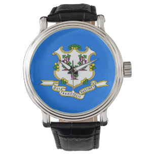 Patriotic, special watch with Flag of Connecticut