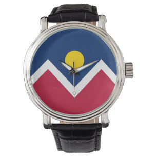 Patriotic, special watch with Flag of Denver City