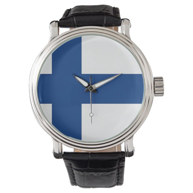 Patriotic, special watch with Flag of Finland (Front)