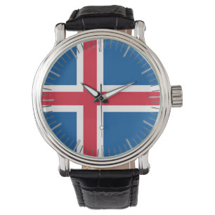 Patriotic, special watch with Flag of Iceland
