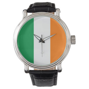 Patriotic, special watch with Flag of Ireland